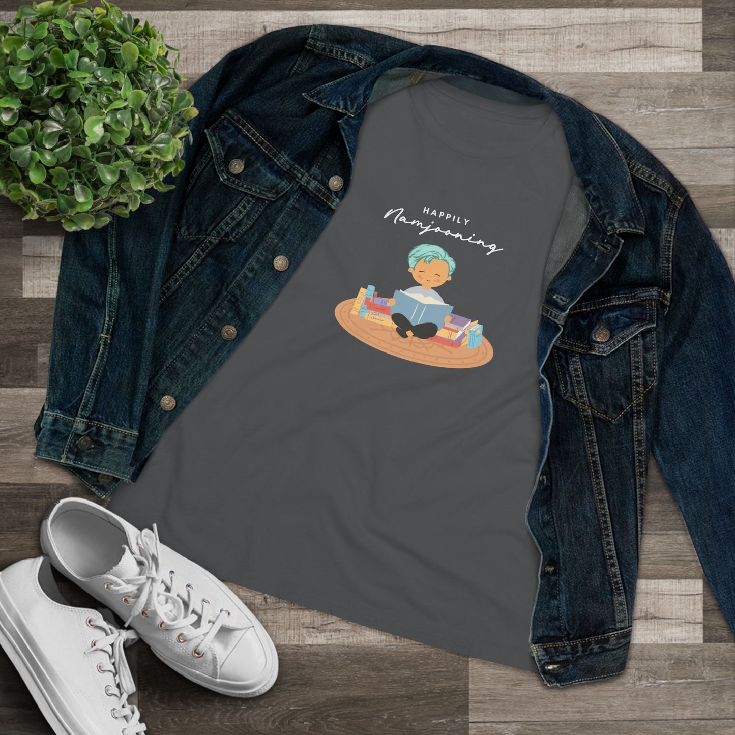 Namjoon Women's Tee - Happily Namjooning - Fanmade BTS Merch - Soft Jersey T-Shirt