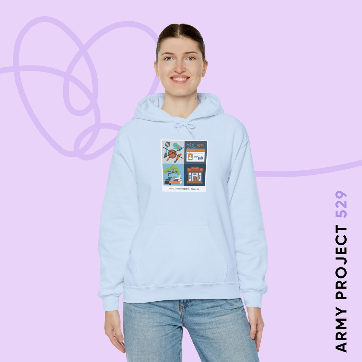 Namjoon Hoodie - Care Instructions - Cozy Unisex Sweatshirt
