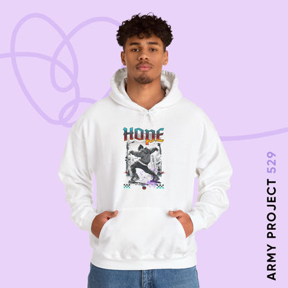 Hobi Hoodie - Fanmade BTS Retro Series - 90s Hip-Hop Aesthetic - Cozy Unisex Sweatshirt