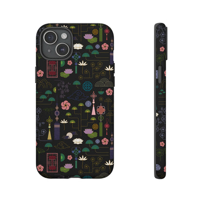 Norigae Night Garden Tough Phone Case - Elegant K-Pop Merch - iPhone, Galaxy, Pixel Cover