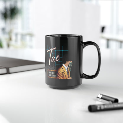 Taehyung 1950s Retro Series 15 oz Black Coffee Mug