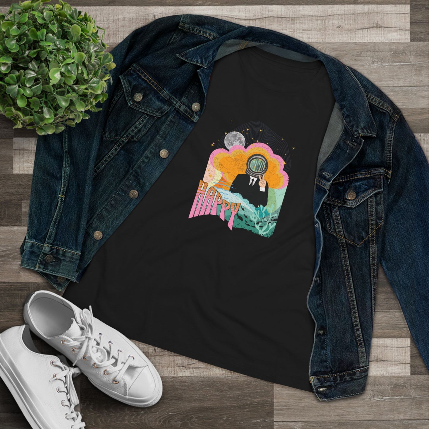 Jin 1960s Retro Series Women's Relaxed Jersey Short Sleeve Tee
