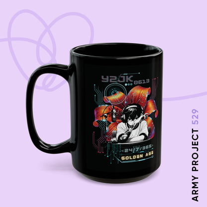 Jung Kook Coffee Mug - Fanmade BTS Retro Series - Y2K Gamer Aesthetic - 15 oz Ceramic