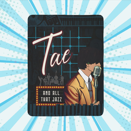 Taehyung 1950s Jazz Retro Sherpa Fleece Blanket