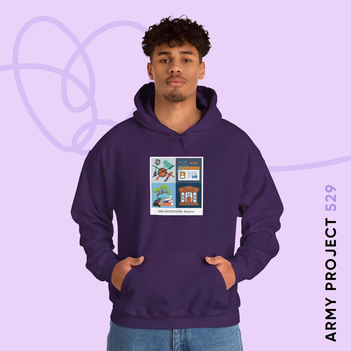Namjoon Hoodie - Care Instructions - Cozy Unisex Sweatshirt