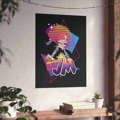 Jimin Wall Art - Fanmade BTS Retro Series - 80s Pop Aesthetic - Matte Poster