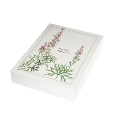 Fanmade BTS Greeting Card - "You Never Walk Alone" Friendship Card - Vintage Floral Artwork