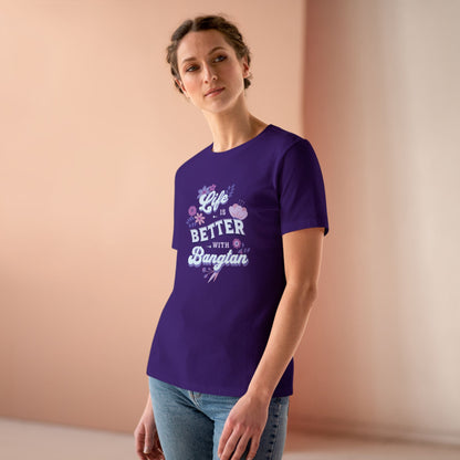 OT7 Women's Tee - Life is Better with Bangtan - Fanmade BTS Merch - Soft Jersey T-Shirt