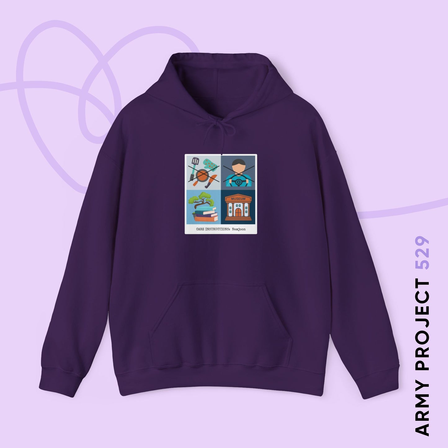 Namjoon Hoodie - Funny Fanmade BTS Merch - Care Instructions - Cozy Unisex Sweatshirt