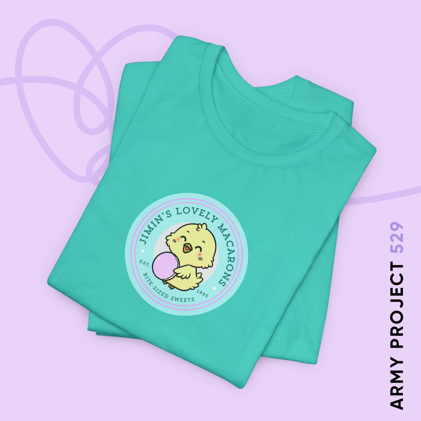 Jimin Lovely Macarons Unisex Jersey Short Sleeve Tee