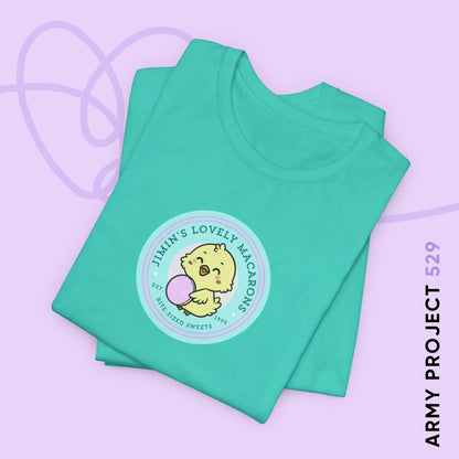 Jimin Short Sleeve Shirt - Cute Fanmade BTS Merch - Jimin's Lovely Macarons - Soft Unisex T-Shirt