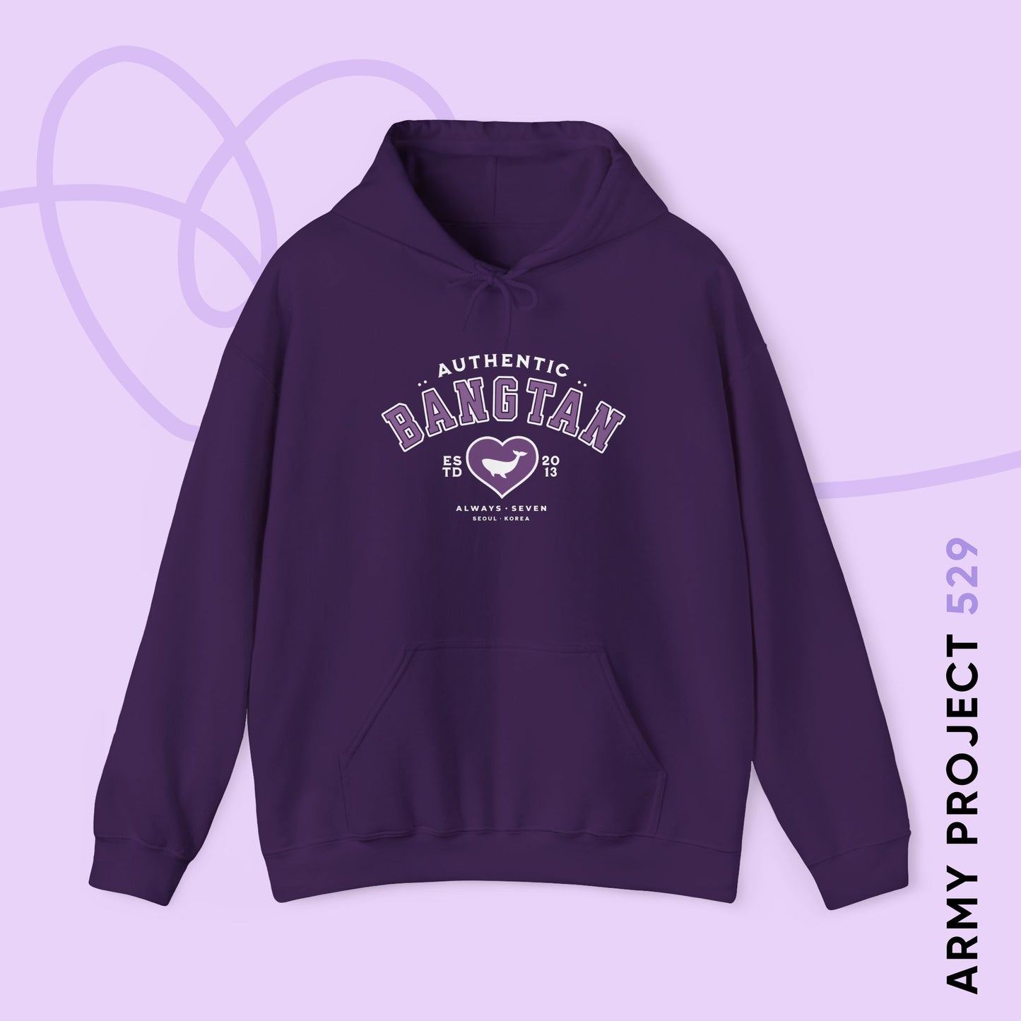 OT7 Hoodie - Bangtan Athletics - Fanmade BTS Merch - Cozy Unisex Sweatshirt
