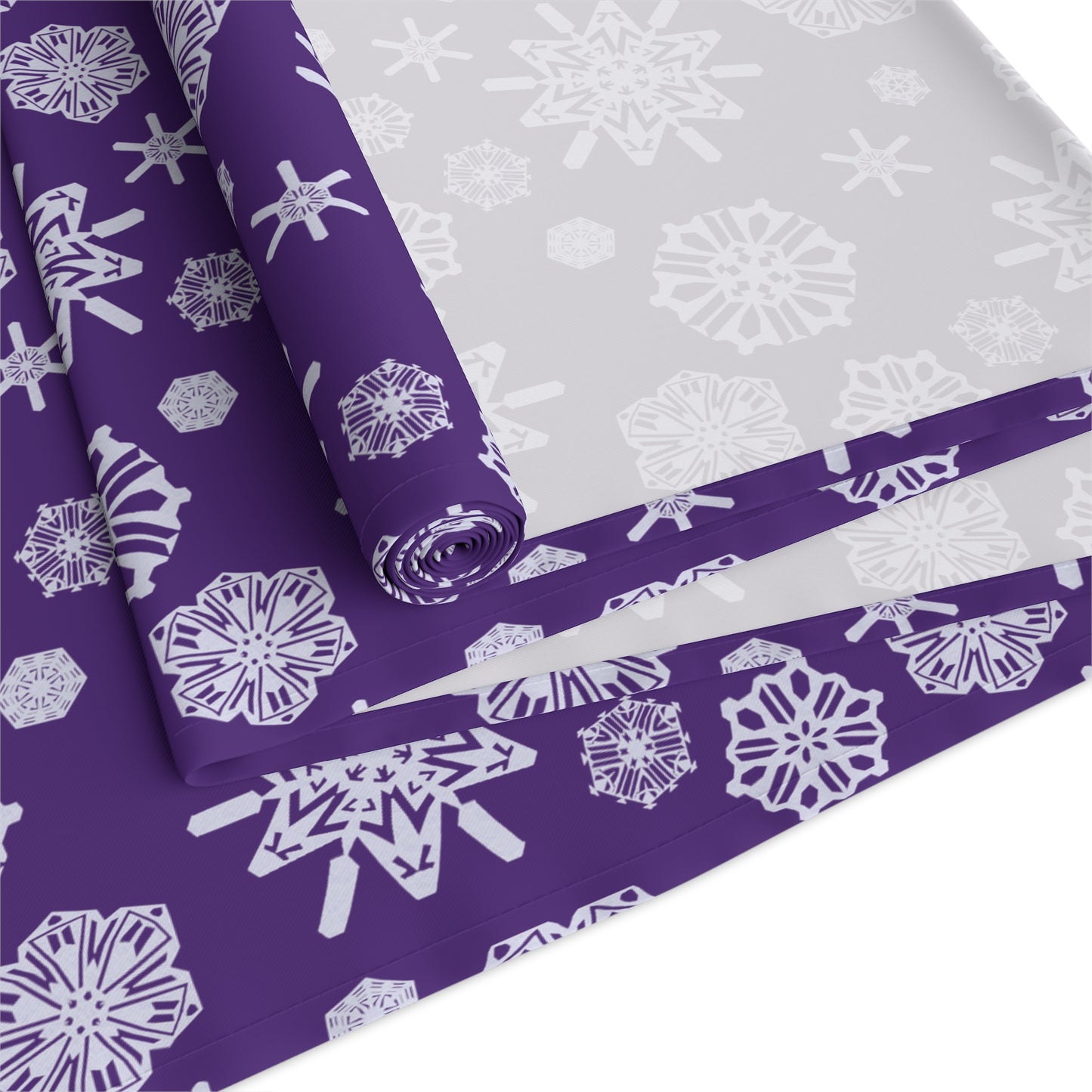 OT7 Table Runner - Secret Snowflakes (Purple) - Fanmade BTS Home Decor - Cotton Twill or Polyester