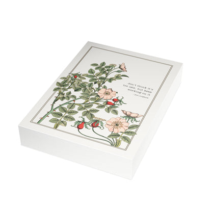 Fanmade BTS Greeting Card - Jung Kook Motivational Quote - Vintage Floral Artwork