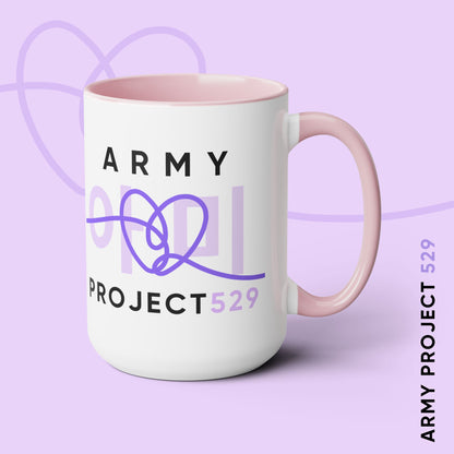 ARMY Project 529 Coffee Mug - ARMY Drinkware - Two-Tone 15 oz Ceramic