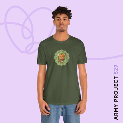 Taehyung Short Sleeve Shirt - Cute Fanmade BTS Merch - Tae Tae's Strawberry Tarts - Soft Unisex T-Shirt