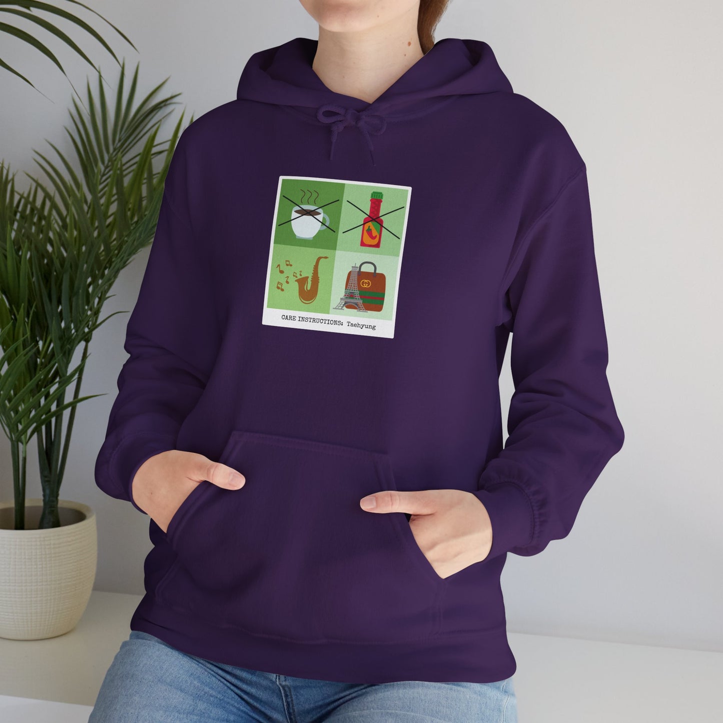 Taehyung Hoodie - Funny Fanmade BTS Merch - Care Instructions - Cozy Unisex Sweatshirt