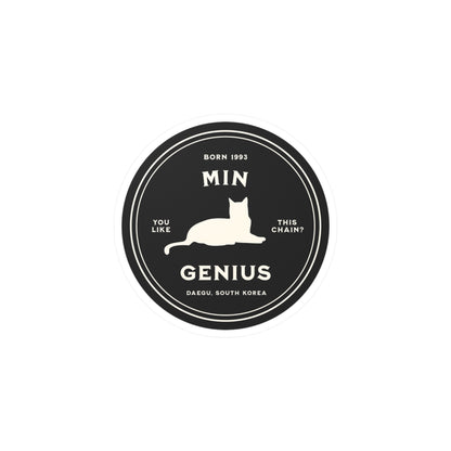 Min Genius Badge Series Kiss-Cut Vinyl Decals