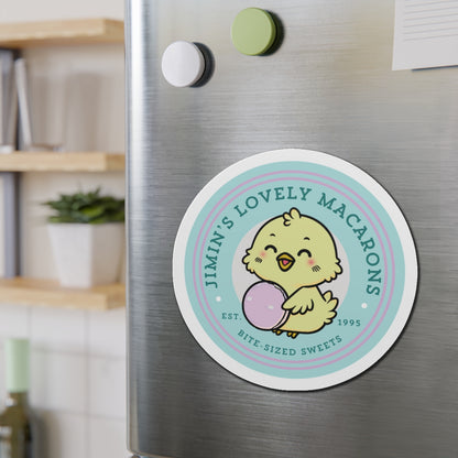 Jimin Fridge Magnet - Cute Fanmade BTS Merch - Jimin's Lovely Macarons - Subtle ARMY Decor