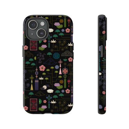 Norigae Night Garden Tough Phone Case - Elegant K-Pop Merch - iPhone, Galaxy, Pixel Cover