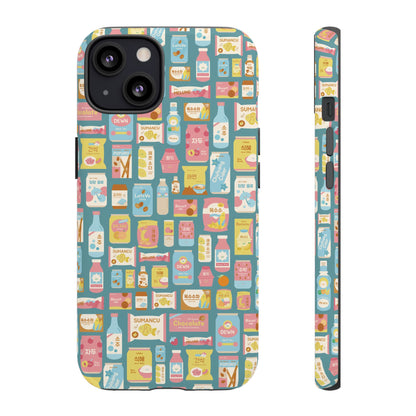 Sweet Pastel Korean Snacks Tough Phone Case - Cute K-Pop Merch - iPhone, Galaxy, Pixel Cover