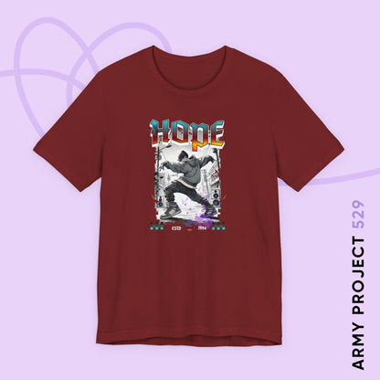 Hobi Short Sleeve Shirt - Fanmade BTS Retro Series - 90s Hip-Hop Aesthetic - Soft Unisex T-Shirt