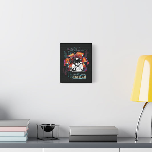 Jung Kook Canvas Wall Art - Fanmade BTS Retro Series - Y2K Gamer Aesthetic - Framed Wall Decor