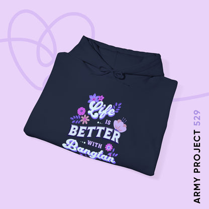 OT7 Hoodie - Life is Better with Bangtan - Fanmade BTS Merch - Cozy Unisex Sweatshirt