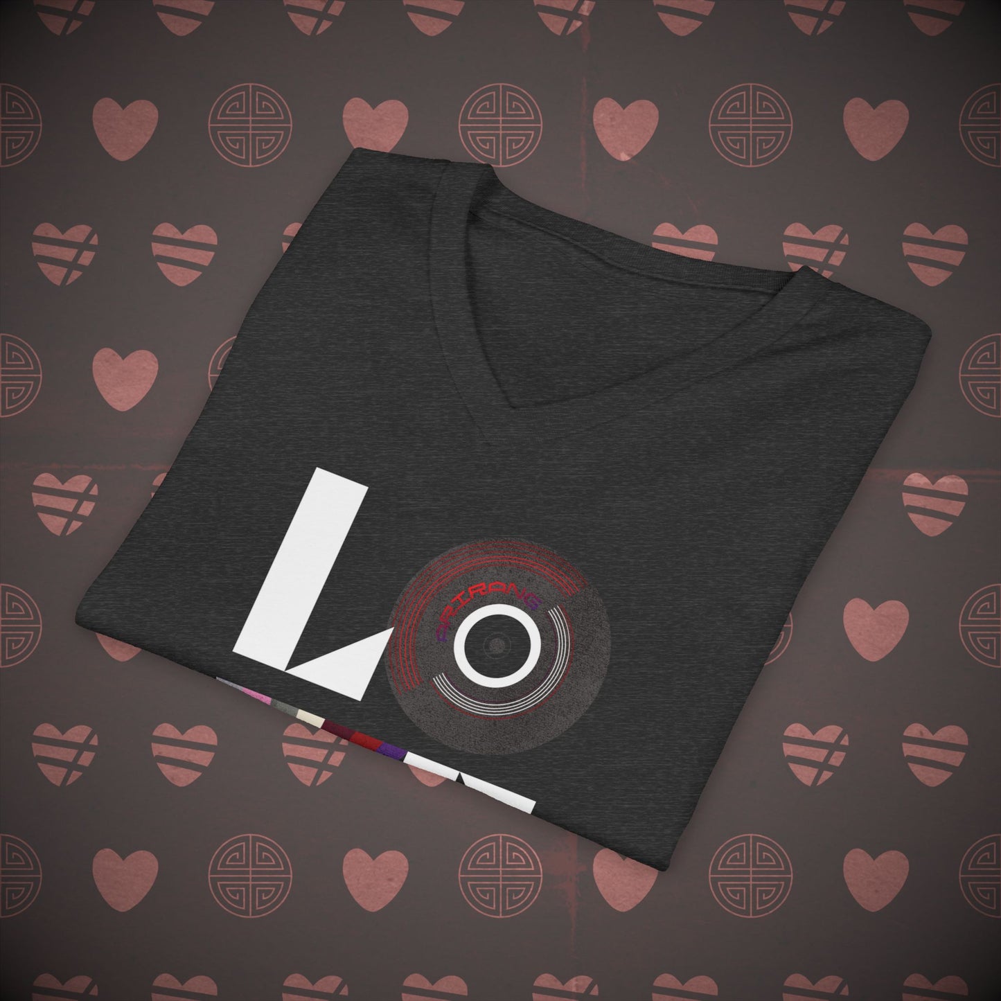 OT7 V-Neck Shirt - Love Record - Unisex Jersey T-Shirt