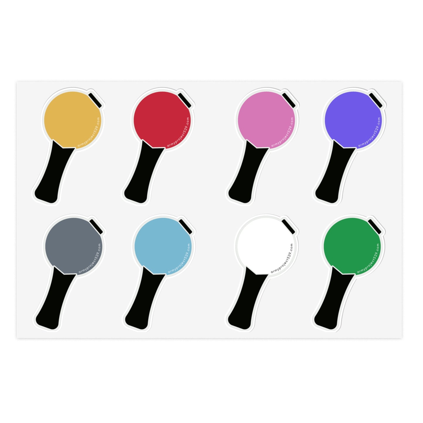 Ma City Map Lightstick Vinyl Sticker Sheet