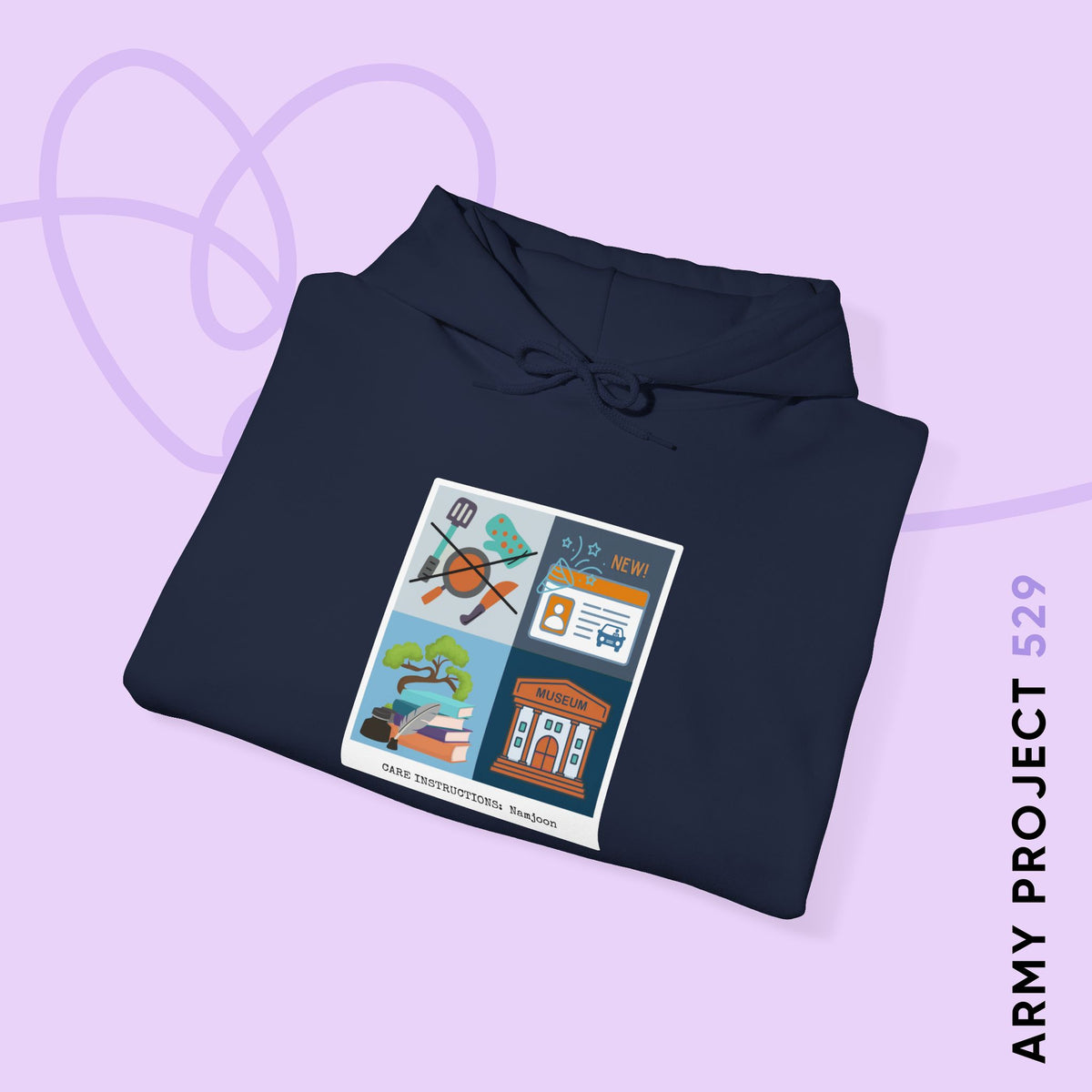 Namjoon Hoodie - Care Instructions - Cozy Unisex Sweatshirt