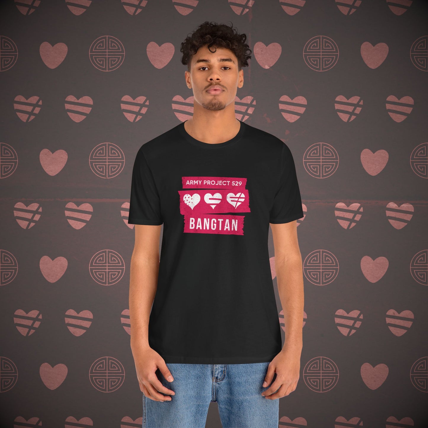 OT7 Short Sleeve Shirt (Red) - AP529 <3 Bangtan - Unisex Jersey T-Shirt