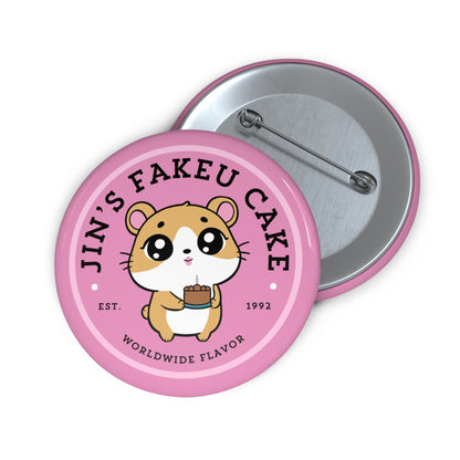 Jin Button Pin - Cute Fanmade BTS Merch - Jin's Fakeu Cake - Durable ARMY Accessory