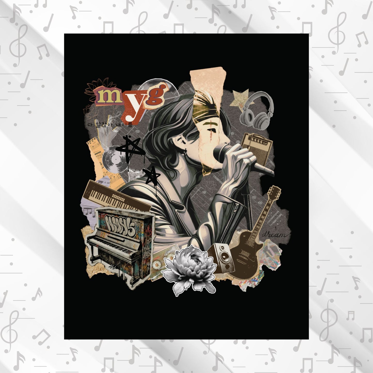 Yoongi 2010s Retro Series Matte Poster