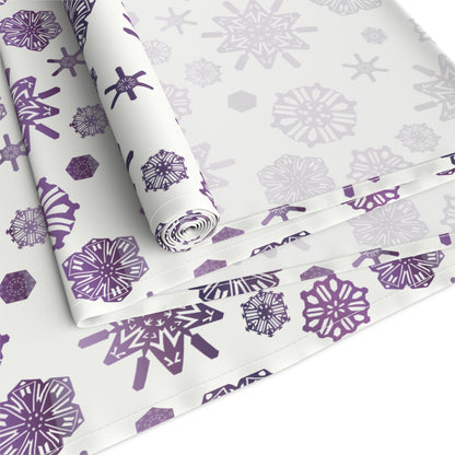 OT7 Table Runner - Secret Snowflakes (White) - Fanmade BTS Home Decor - Cotton Twill or Polyester