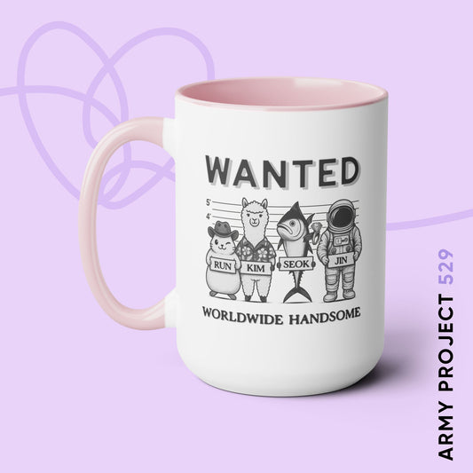 Run Kim Seokjin Two-Tone 15 oz Coffee Mug