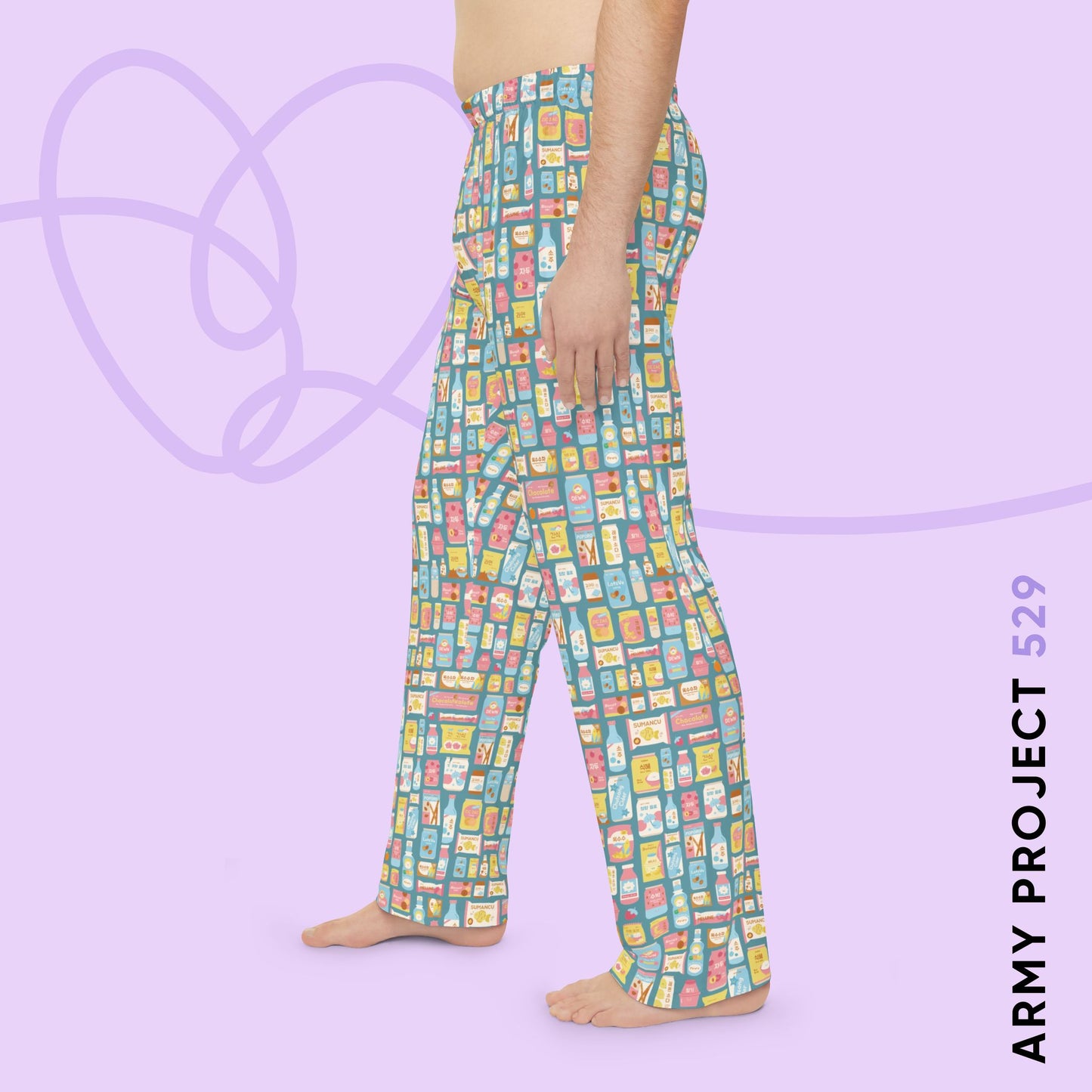 Sweet Pastel Korean Snack Pajama Pants - Unisex K-Pop Lounge Wear