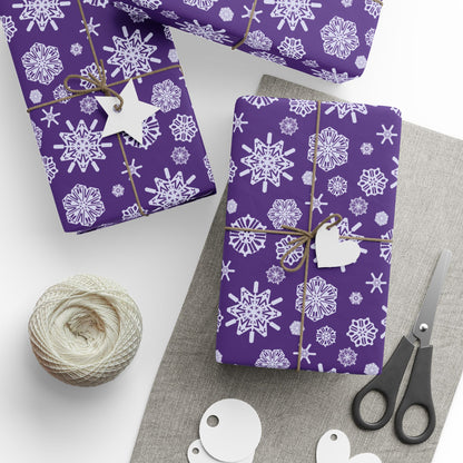 OT7 Wrapping Paper - Secret Snowflakes (Purple) - Subtle Fanmade BTS Merch - ARMY Gift Wrap