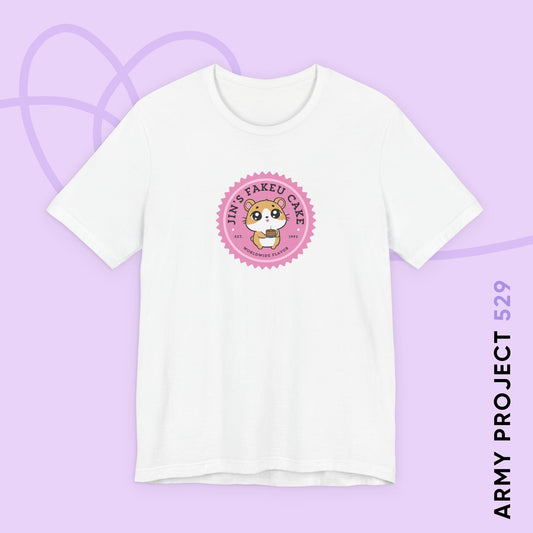 Jin Short Sleeve Shirt - Cute Fanmade BTS Merch - Jin's Fakeu Cake - Soft Unisex T-Shirt