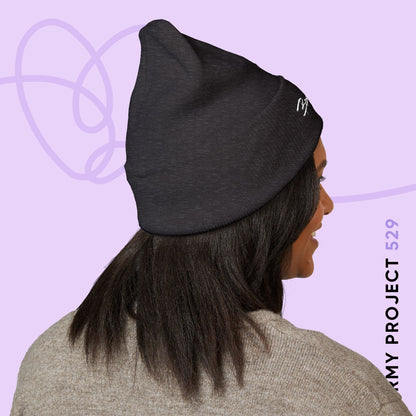 OT7 Beanie - Embroidered Handwritten Bangtan - Fanmade BTS Merch - Cozy Unisex Winter Hat