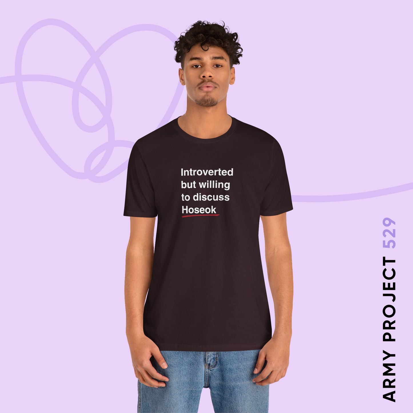 Hobi Bias Shirt - Introverted But Willing to Discuss Hoseok - Fanmade BTS Merch - Unisex Jersey T-Shirt