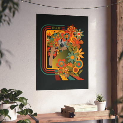 Namjoon Wall Art - Fanmade BTS Retro Series - 70s Bohemian Aesthetic - Matte Poster