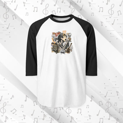 Yoongi Baseball Tee - Fanmade BTS Retro Series - 2010s Rock Aesthetic - 3/4 Sleeve Unisex T-Shirt