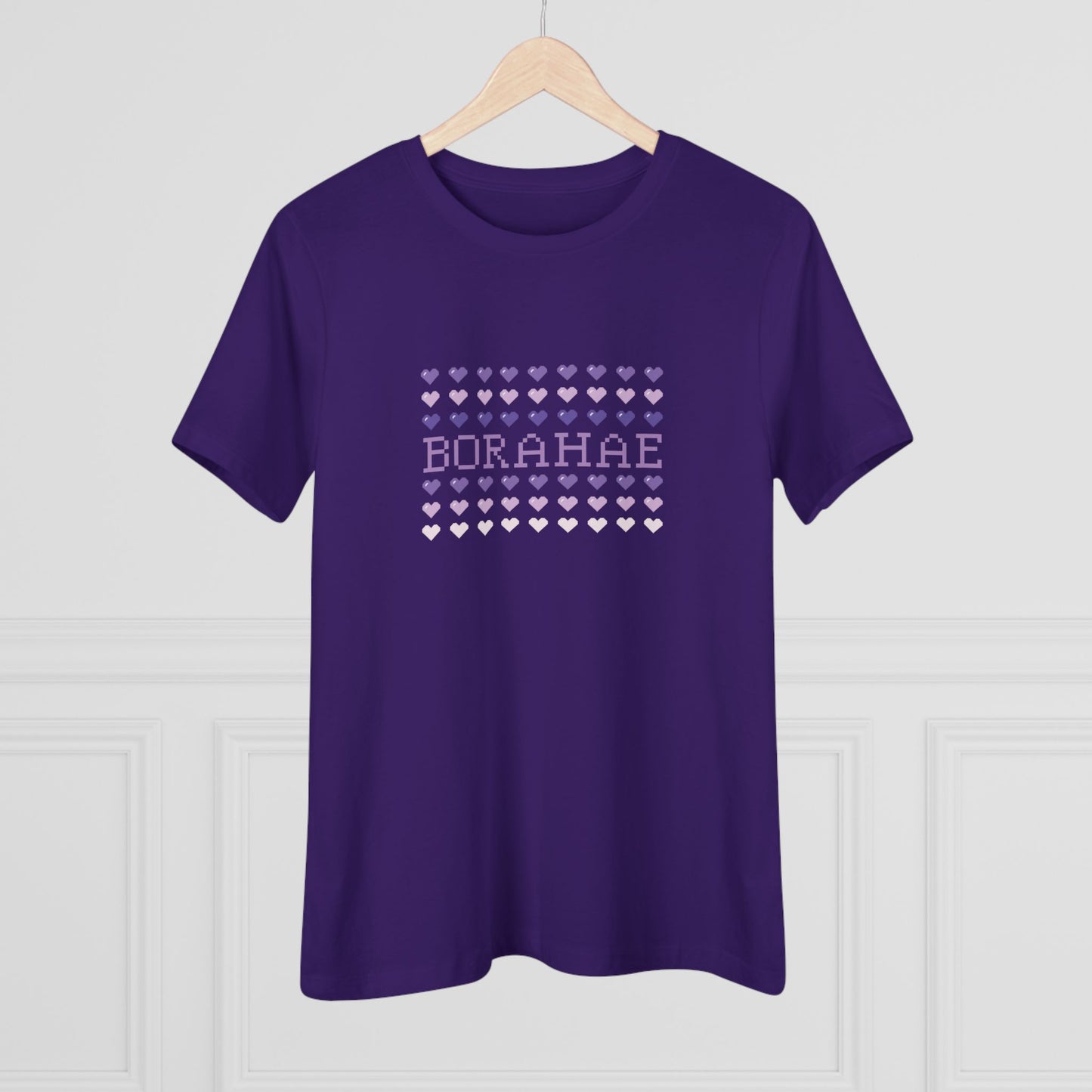 OT7 Women's Tee - 8-Bit Borahae - Retro Fanmade BTS Merch - Soft Jersey T-Shirt