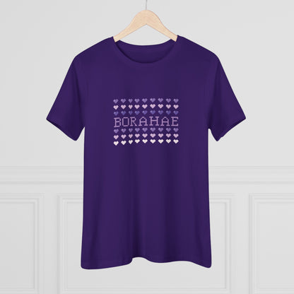 OT7 Women's Tee - 8-Bit Borahae - Retro Fanmade BTS Merch - Soft Jersey T-Shirt
