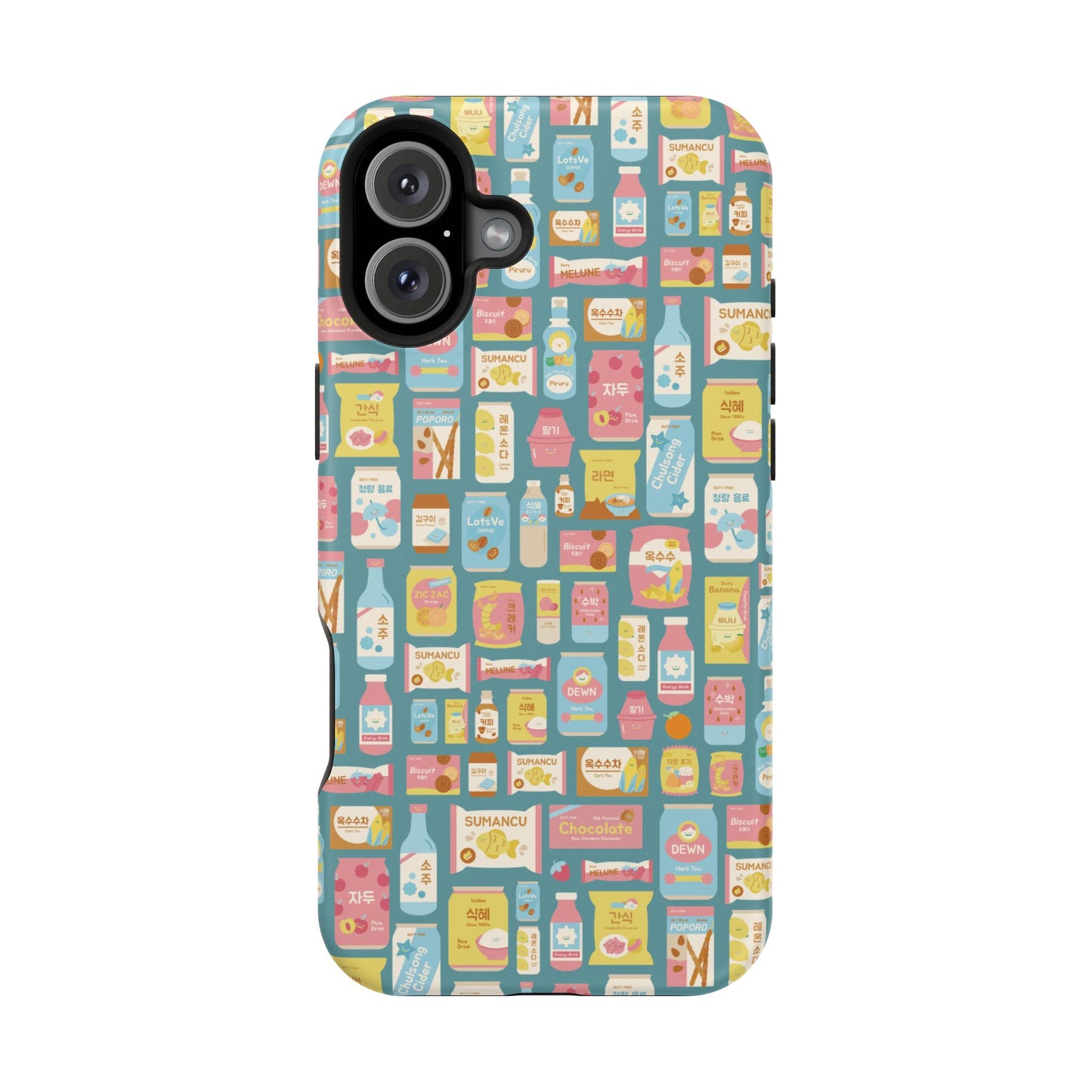Sweet Pastel Korean Snacks Magnetic Tough Phone Case - Cute K-Pop Merch - iPhone, Galaxy, Pixel Cover