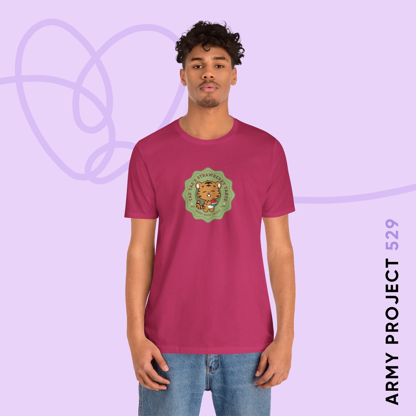 Tae Tae Strawberry Tarts Unisex Jersey Short Sleeve Tee