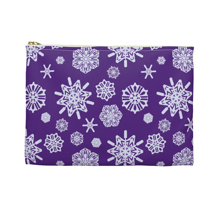 OT7 Cosmetics Bag - Secret Snowflakes (Purple) - Fanmade BTS Toiletry Bag Slim Profile Zipper Pouch