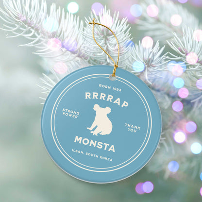 Rrrrap Monsta Badge Series Ceramic Ornament
