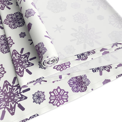 OT7 Table Runner - Secret Snowflakes (White) - Fanmade BTS Home Decor - Cotton Twill or Polyester